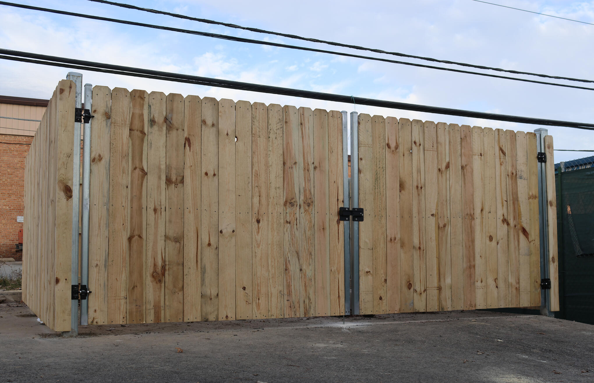 Pressure Treated Pine Commercial Dumpster Enclosure Company Illinois